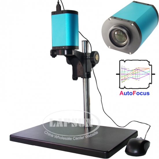 Autofocus Optics Lens + 1080P 60FPS HDMI Auto focus Industrial Microscope Camera - Click Image to Close