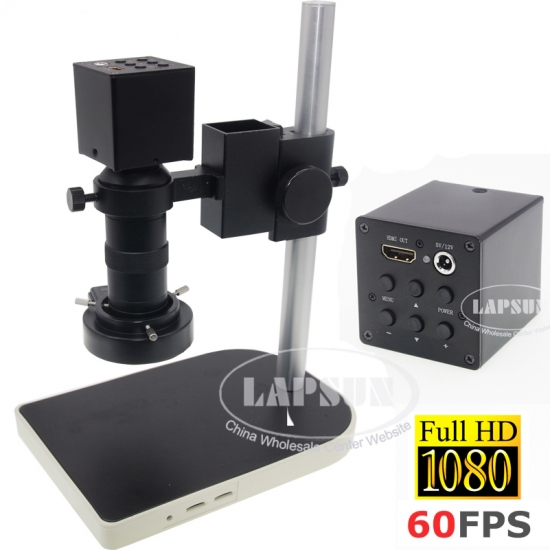 8X-100X Zoom 1080P 60FPS FHD HD HDMI C-mount Microscope Camera FOR Industrial Lab C28-H - Click Image to Close