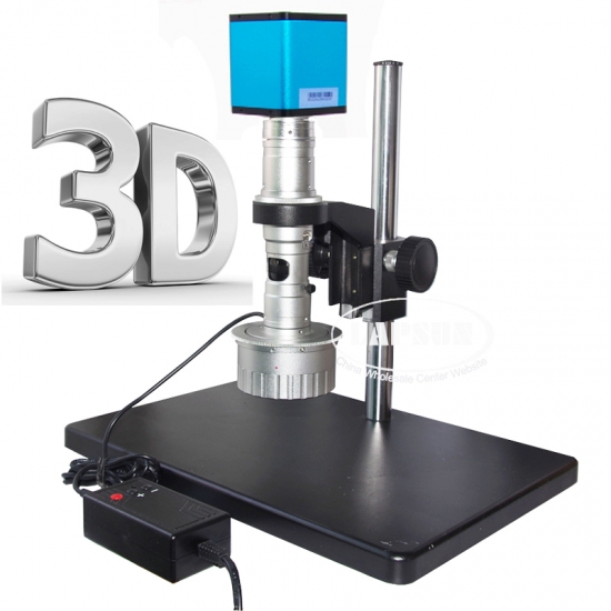 3D C-Mount 20X-180X Lens + HDMI Sony IMX290 Industry Lab Microscope Camera Set - Click Image to Close