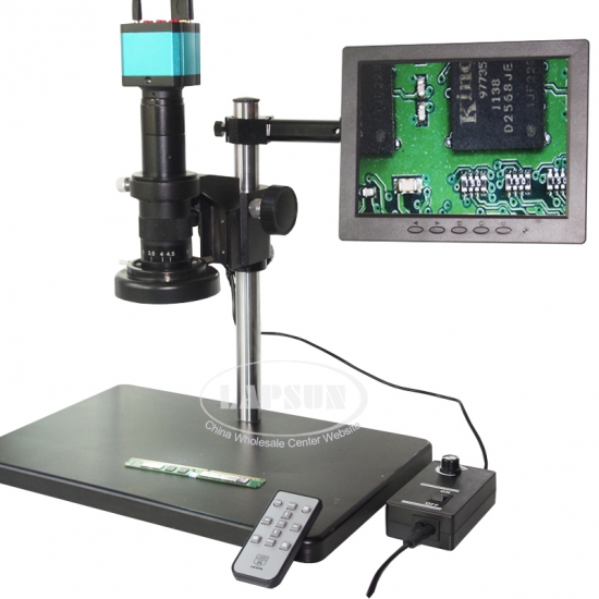 14MP 1080P HDMI USB Digit Industrial Microscope Camera 8" Monitor 100X 180X Lens - Click Image to Close