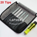 20 Tips Stainless Steel Philips Flat Torx Screwdriver Set Repair Tool Soft Bag NO.9022-10