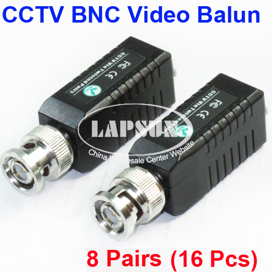 8 Pairs CCTV Passive Video Balun UTP Transivers BNC CAT5 Cable Connectors 103A - Click Image to Close