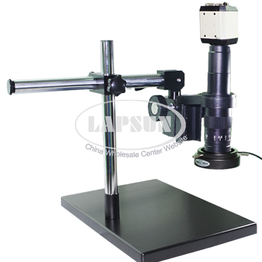 HD Industrial PCB Microscope Camera 180X C-mount Lens Dual-arm Stand illuminator - Click Image to Close