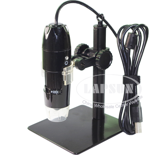 500X USB Digital Microscope Camera 8 LED Lights Endoscope Magnifier Measurement - Click Image to Close