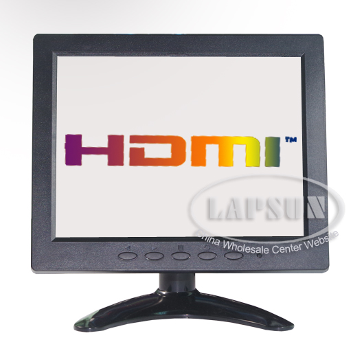 8" inch TFT LCD HDMI VGA AV BNC Portable Color Monitor Screen for PC CCTV 1208HD - Click Image to Close