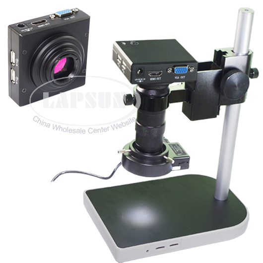 100X Measuring 1080P HDMI VGA HD Industrial Lab C-mount Lens Microscope Camera - Click Image to Close