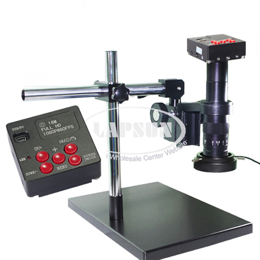 180X 16MP 1080P 60FPS HDMI Industrial Digital Microscope Camera Universal Stand - Click Image to Close
