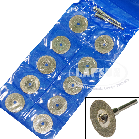 10pcs 25mm 1" Diamond Coated Rotary Glass Rock Cut Off Cutter Wheels Disc Saw - Click Image to Close