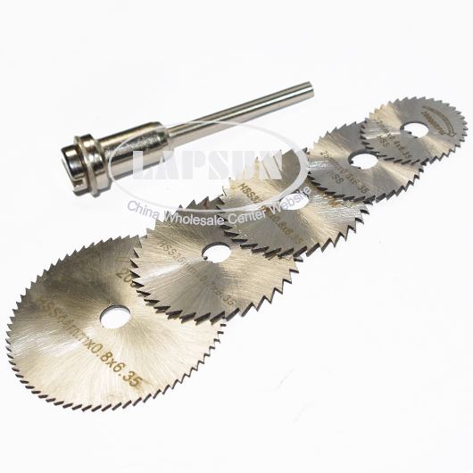 6pcs HSS Rotary Circular Saw Discs Blade Set Tool Drills fit Dremel Cut off 1/8" - Click Image to Close