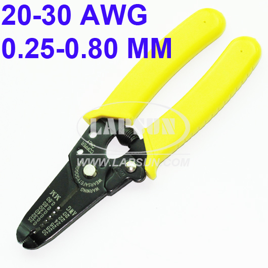 Steel Cutter Stripper 20-30 AWG Gauge Wire Tool Pliers Cable - Click Image to Close