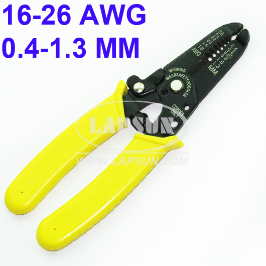 Precision Steel Cutter Stripper 16-26 AWG Gauge Wire Tool Pliers Cable - Click Image to Close