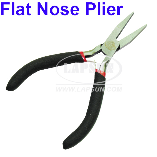 Steel Hand Tool Flat Nose Plier For Jewelry Beading Crafts - Click Image to Close