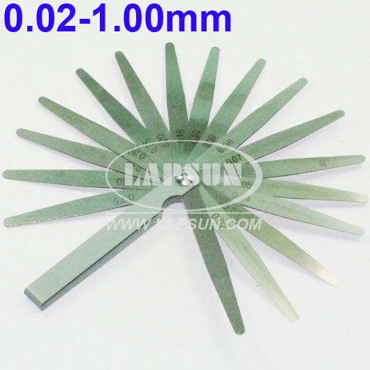 0.02-1.00mm Metric Gap Thickness Feeler Gage Gauge Silver Tone 17 in 1 - Click Image to Close