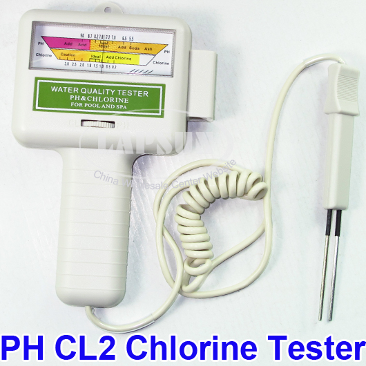 PH CL2 Chlorine Level Meter Swimming Pool Water Spa Quality Tester Test PC-101 b - Click Image to Close