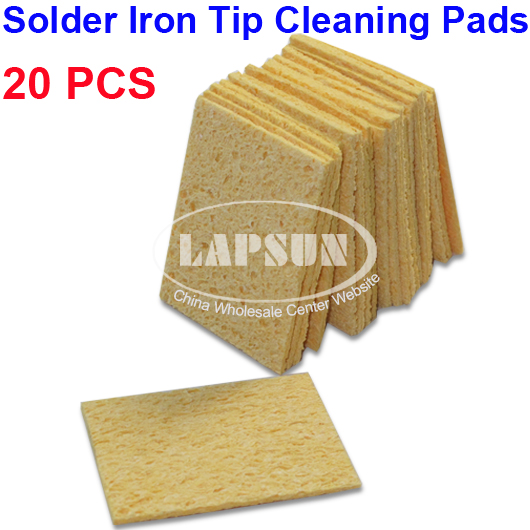 20 PCS Universal Soldering Iron Replacement Sponges Solder Iron Tip Cleaning Pads - Click Image to Close