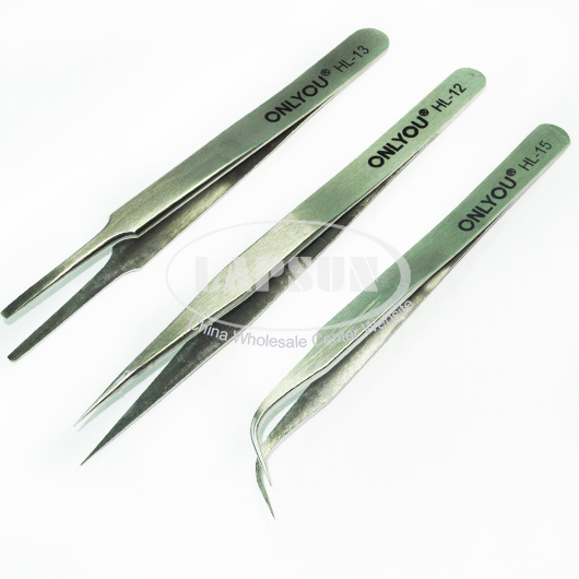 3pcs Non-magnetic Tweezers Set Repair Jewellery Watches Tools Kit Forceps Nipper - Click Image to Close