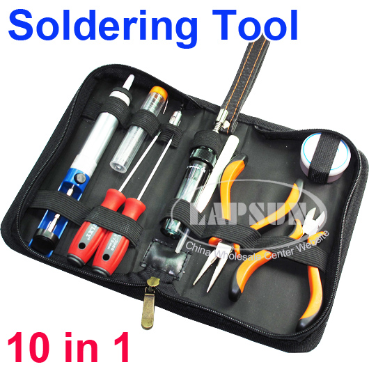 Shaped Gas Soldering Iron Long Nose Pliers Wire Cutter Screw Driver Set - Click Image to Close