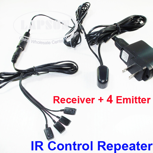 IR Infrared Remote Extender Control System Repeater 4 Eye Emitter Receiver U104 - Click Image to Close