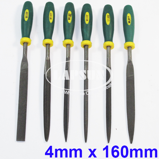 6X Jewellers Watchmaker Needle File Set Repair Metal Craft Hobby Tools 4 x 160mm - Click Image to Close