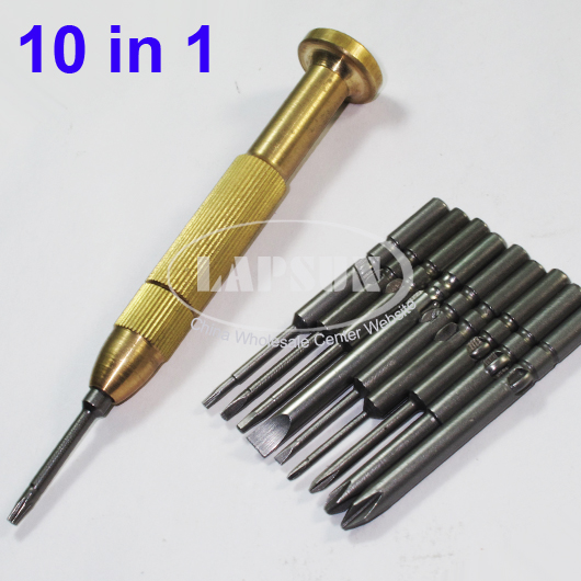 10in1 Copper Stainless Steel Screwdriver Set Cross Flat Philips Torx Hex T6 60mm - Click Image to Close