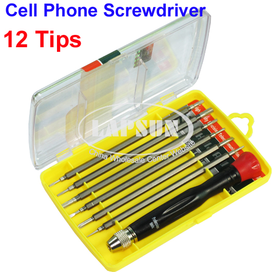 12 Tips Screwdriver Torx Philips Tool Set iPhone Cell Phone Computer Repair Kit - Click Image to Close