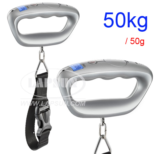 110lb 50kg Digital Travel Hanging Suitcase Luggage Scale - Click Image to Close