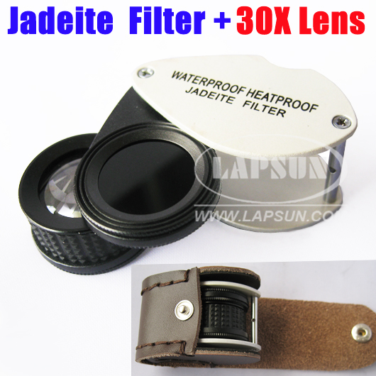Chelsea (Jadeite) Filter Gemstone Gems Testing + 30X Magnifier Loupe - Click Image to Close