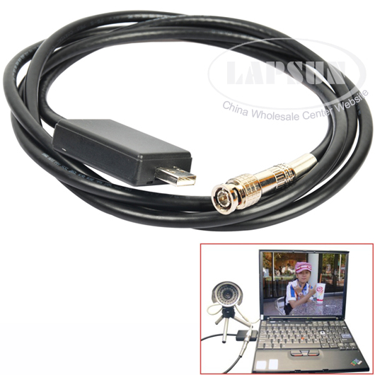 CCTV Video BNC Male To USB Adapter RG59 Coaxial Cable Cord F Security