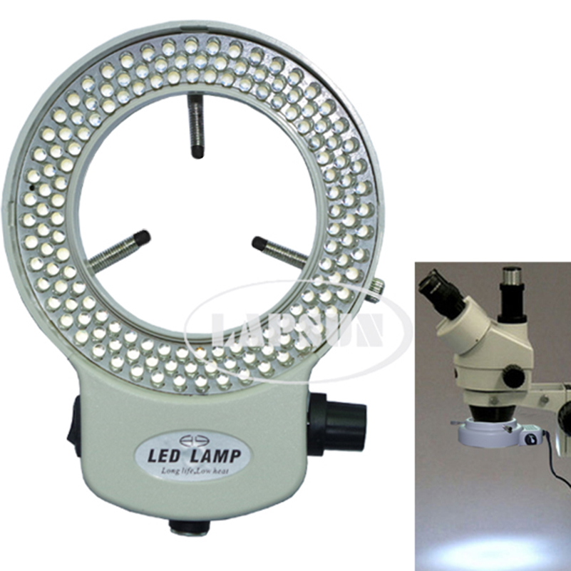144 LED White Stereo Microscope Ring Light Lamp Illuminator Adjustable