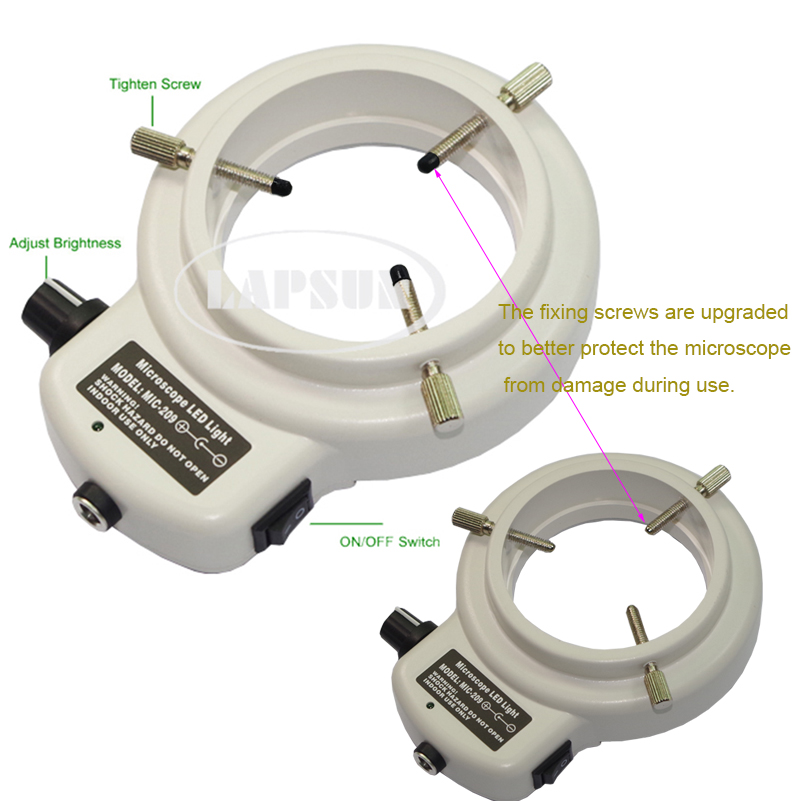 144 LED White Stereo Microscope Ring Light Lamp Illuminator Adjustable