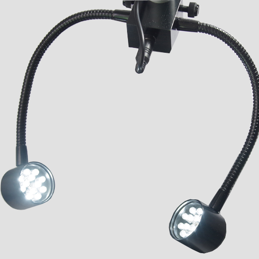 12 LED 25mm Microscope Dual Twin Gooseneck Light Goose Neck Illuminator