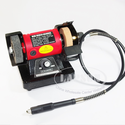 3" Mini Bench Grinder w/ Rotary Die Flex Shaft Buffer Sharpener