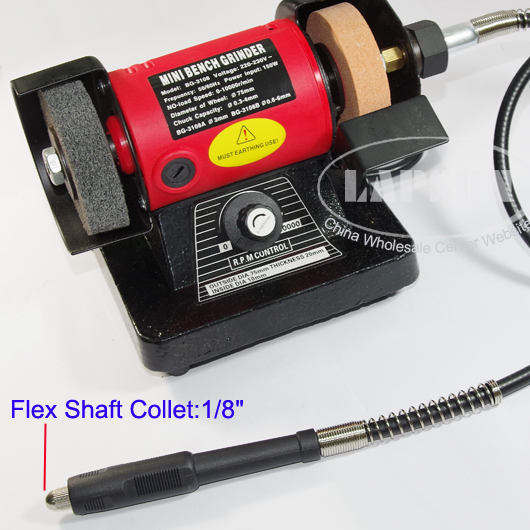 3" Mini Bench Grinder w/ Rotary Die Flex Shaft Buffer Sharpener