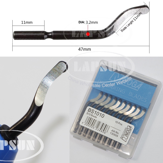 10pcs/set NOGA BS1010 BS1012 TIN BS3510 S10 Swivel Blades Deburring