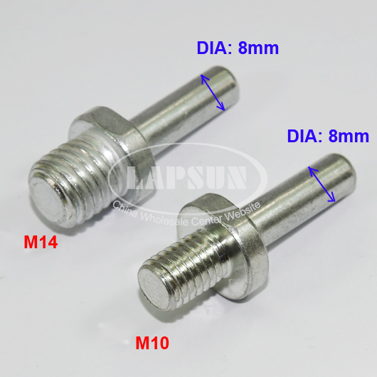 2pcs M10 / M14 Polish Buffing Backer Pad Shaft Backing Spindle Adapter