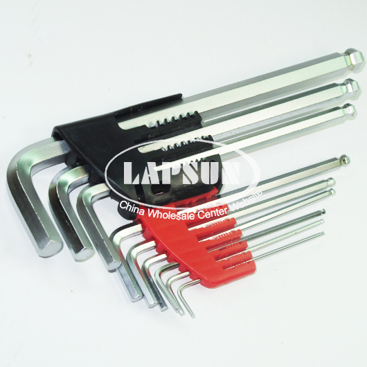9PCS Hex Key Set Allen Wrench Metric Extractor Extra Long Ball