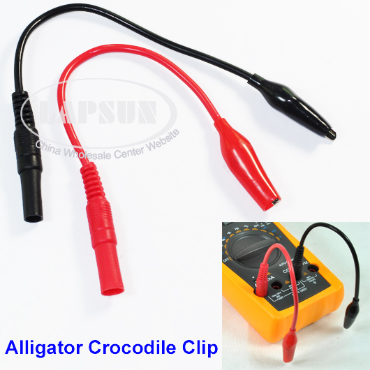 Digital Multimeter Tester Test Lead Cable Alligator Crocodile Clip