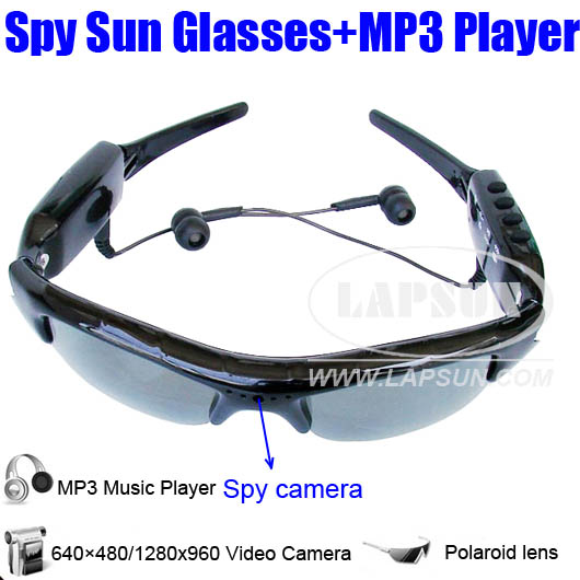 SunGlasses DVR Hidden Camera Audio Video Recorder + MP3