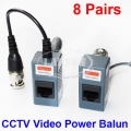 8 Pairs CCTV Video Power Balun Adapter for UTP Cat5 6 Cable Coaxial BNC 213A