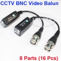 8 Pairs CCTV Passive Video Balun UTP Transivers BNC CAT5 Cable Connectors 103C
