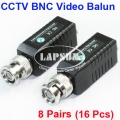 8 Pairs CCTV Passive Video Balun UTP Transivers BNC CAT5 Cable Connectors 103A