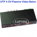 UTP 4 Channel CH Passive Video Balun to CAT5 RJ45 & 4 BNC CCTV Adapter Q104R