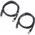 2pcs 1.5M BNC to RCA Male to Male Cable Video RG59U Coaxial F Oscilloscope Probe