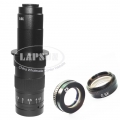 360X C-MOUNT + 0.5X & 2.0X Barlow Auxiliary Lens for Industry Microscope Camera