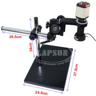HD 120X Industrial Video Microscope Set VGA USB Camera C Lens Lab Dual-arm Stand
