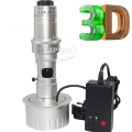 3D Stereo 10 - 180X C-MOUNT Lens w LED Light for Digital Industrial Microscope Camera