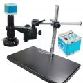 180X HDMI Industrial C-mount LENS Digital Microscope Camera CCD with Dual Arm System Stand