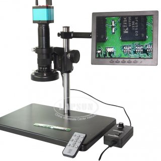 14MP 1080P HDMI USB Digit Industrial Microscope Camera 8" Monitor 100X 180X Lens