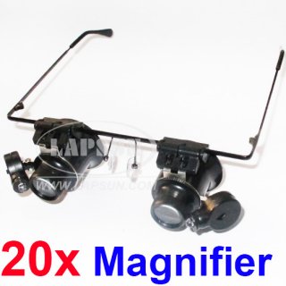 20X Eye Dual Jewelry Watch Repair Magnifier Magnifying
