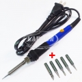 200-450Â°C 220V 60W Temperature Adjust Soldering Iron Welding Solder 933 + 5 Tips